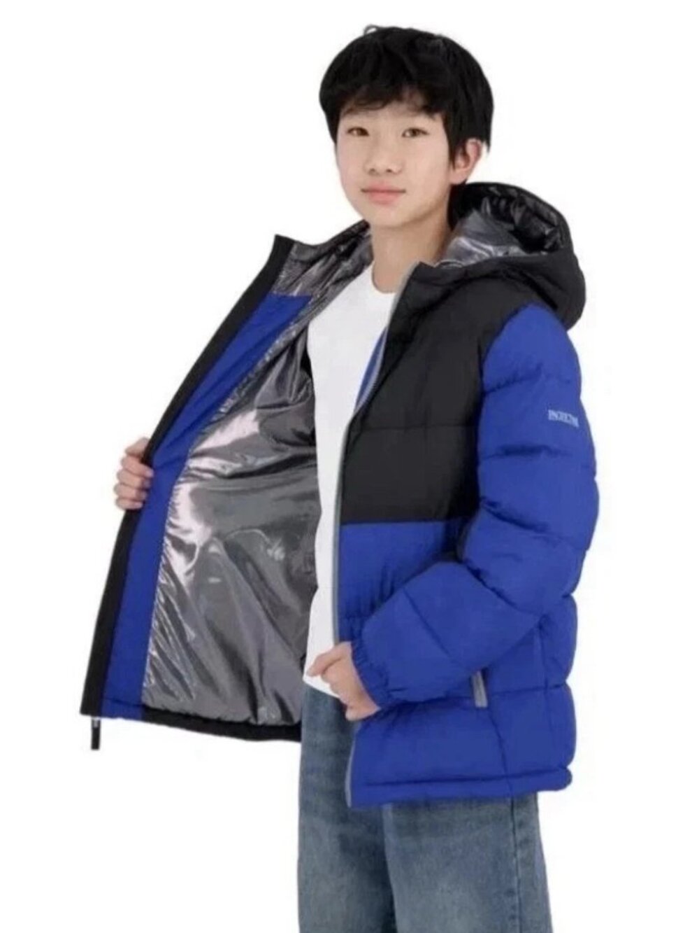 Pacific Trail Boys Size Medium 10/12 Blue Puffer Winter Jacket NWT
